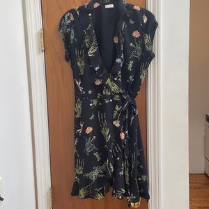 Sunday Best (Aritzia) floral ruffle wrap dress